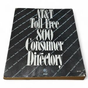 Vintage 1986 AT&T Toll Free 800 Consumer Directory, paperback
#directories